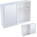 Armário Banheiro Espelheira Sobrepor E Embutir Branco | 29x41